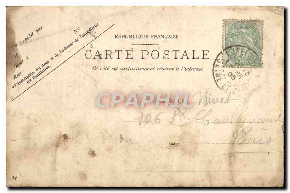 CPA L'lsle Adam lle de la Couche — Rückseite