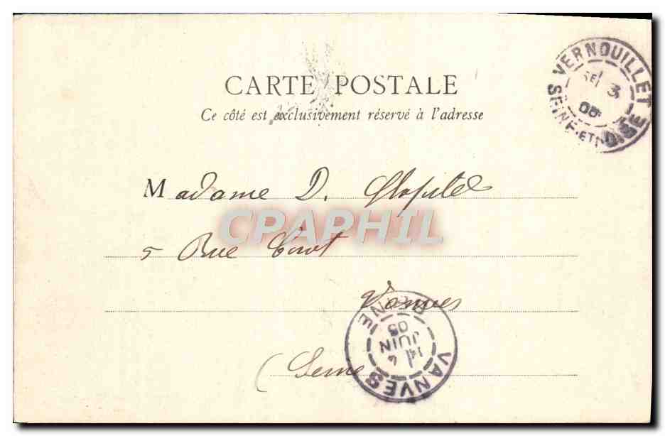 CPA Le Chateau de Vernouilet  — Back