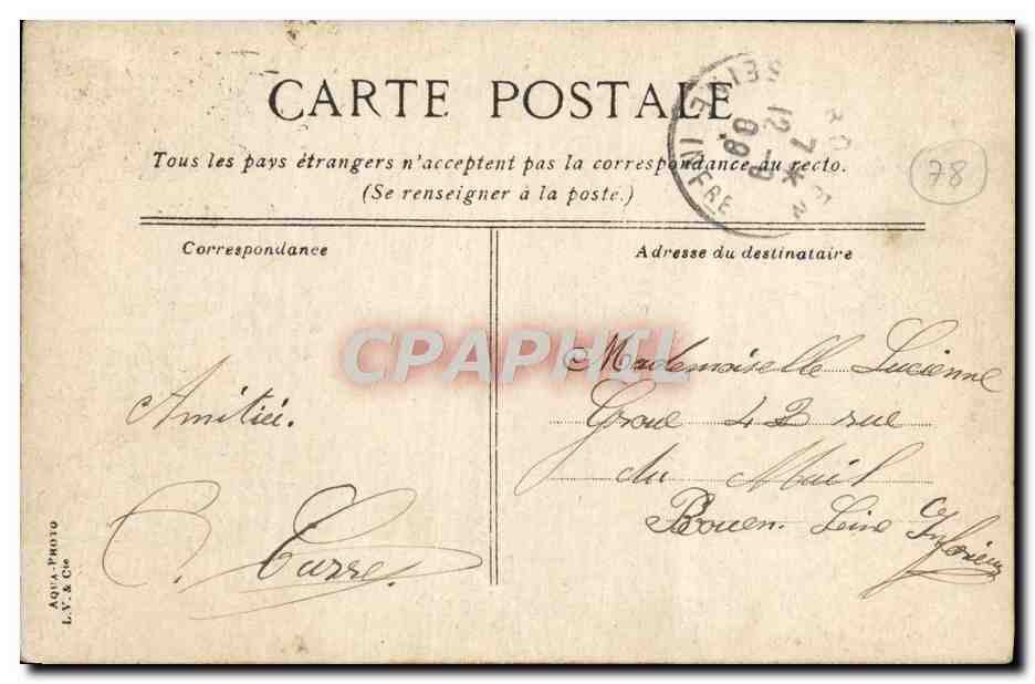 CPA Palais de Versailles Salon de Louis XIV — Verso