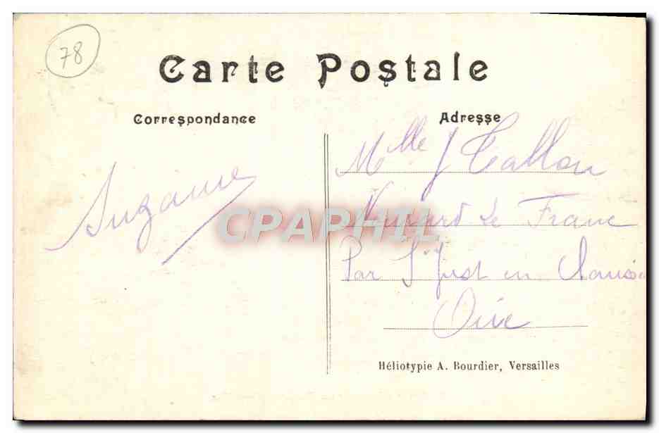 CPA Grille d'honneur du Palais de Versailles  — Verso