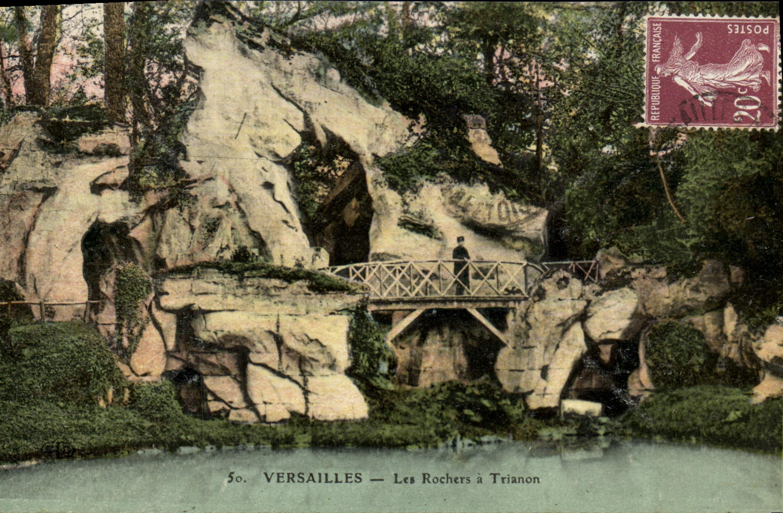 CPA Versailles Les Rochers a Trianon