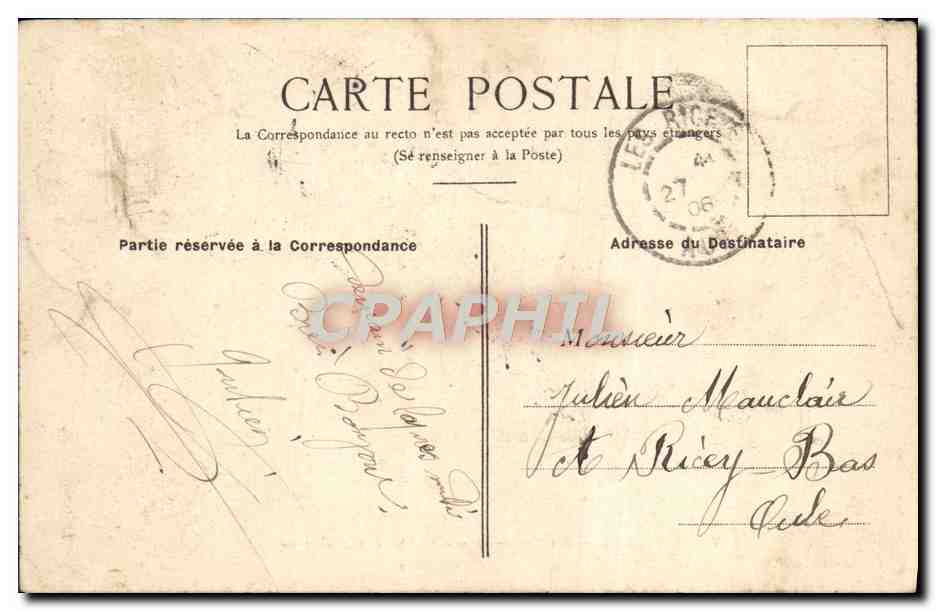 CPA Versailles Le Chateau Galerie des Batailles — Verso