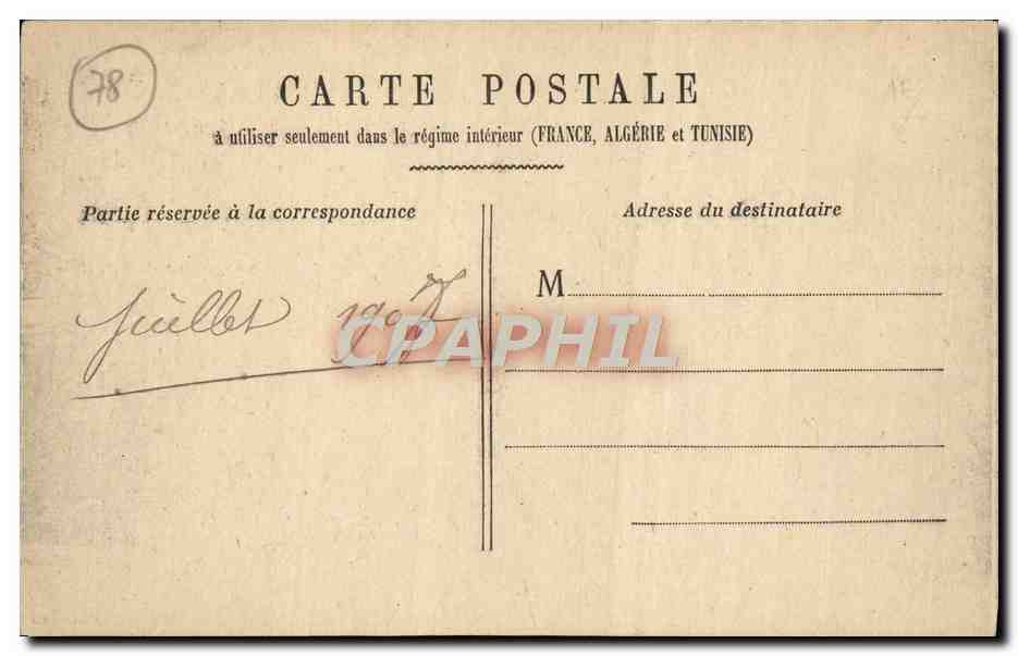 CPA Versailles Le Parc du Chateau Bassin de latone au tapis vert — Verso