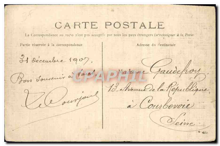 CPA Versailles Bassin de Neptune  — Verso