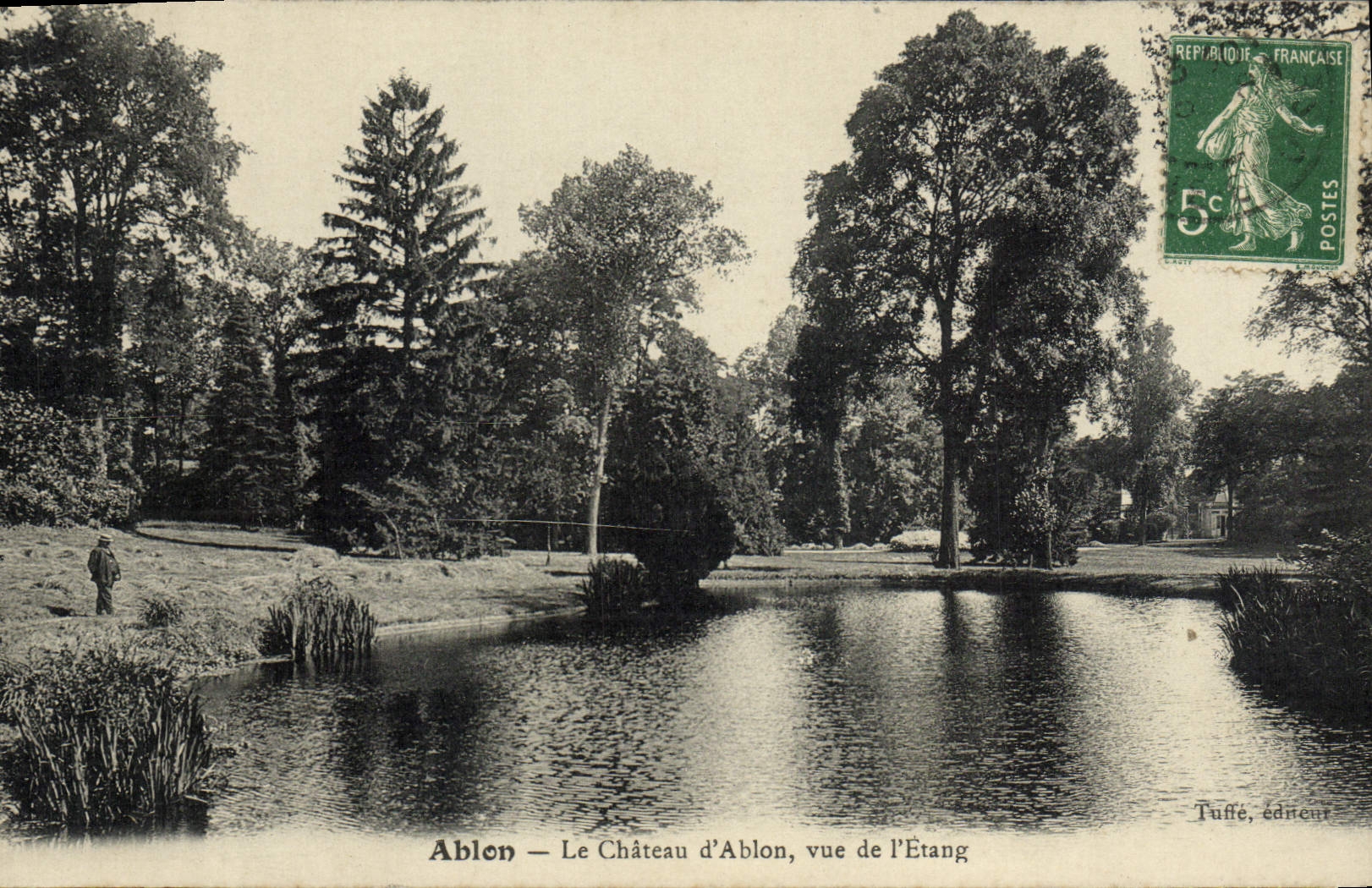 CPA Ablon Le Chateau d'Ablon vue de l'Etang 