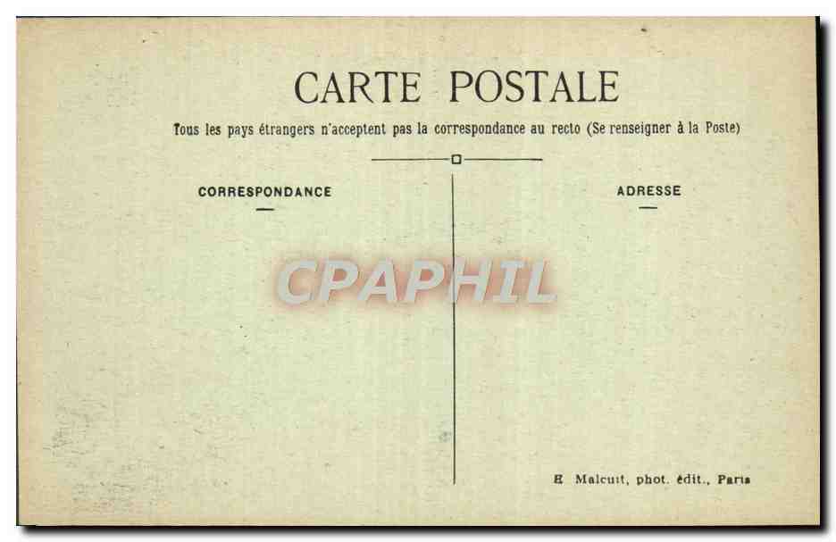CPA Vincennes Vue generale du Chateau  — Rückseite