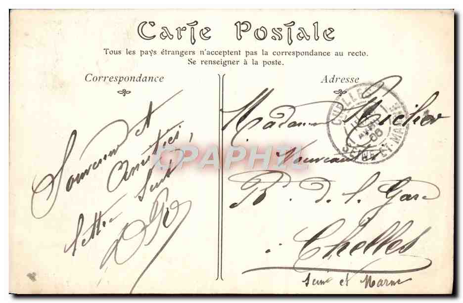 CPA Saint Germain en Laye La Gare  — Verso