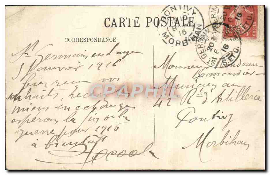 CPA Saint Germain en Laye La Terrasse — Rückseite