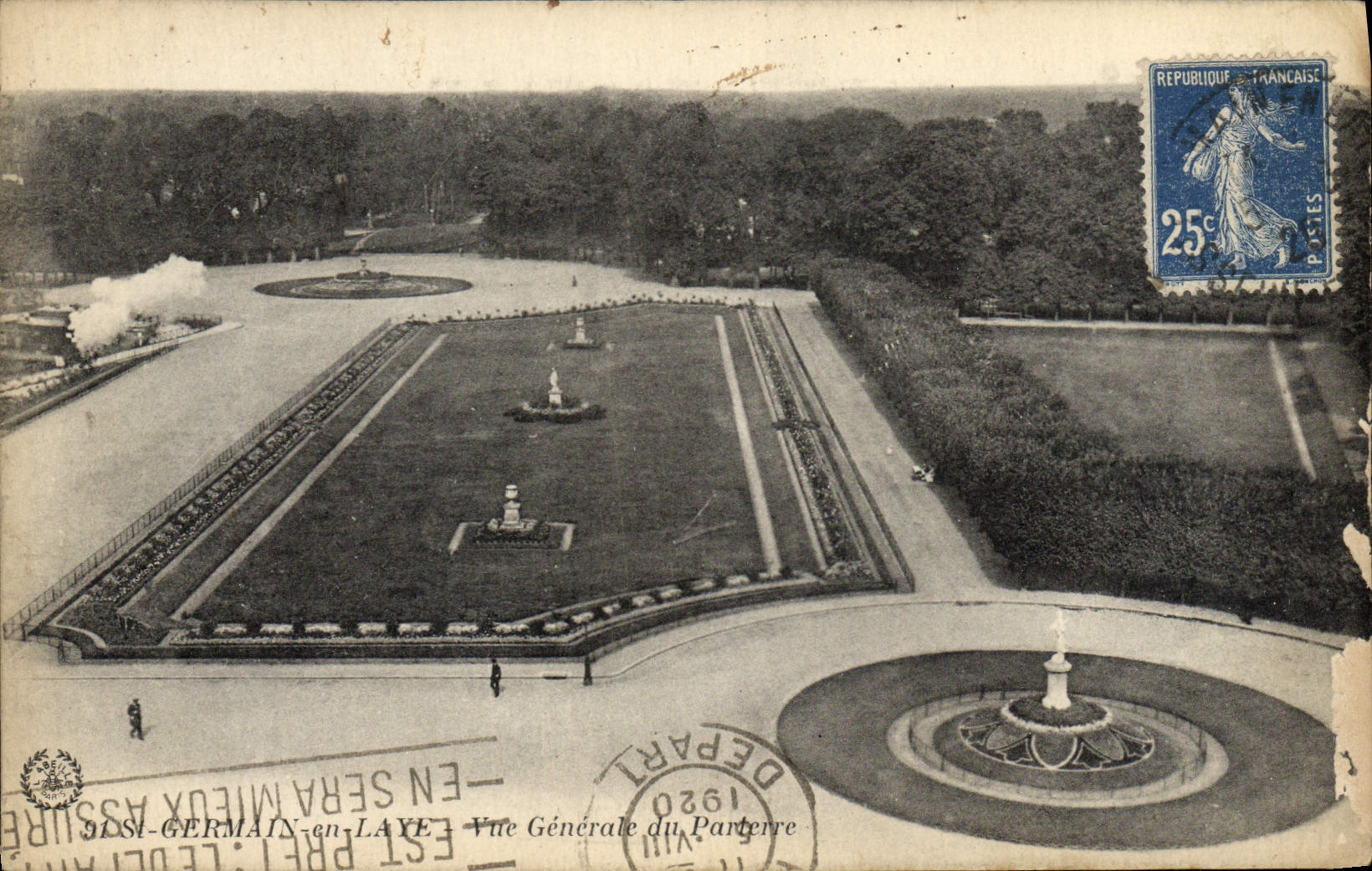 Saint-Germain-en-Laye — Vue Générale du Parterre — Imp. Phot. 'L'Albâtre', Éd. Léderman