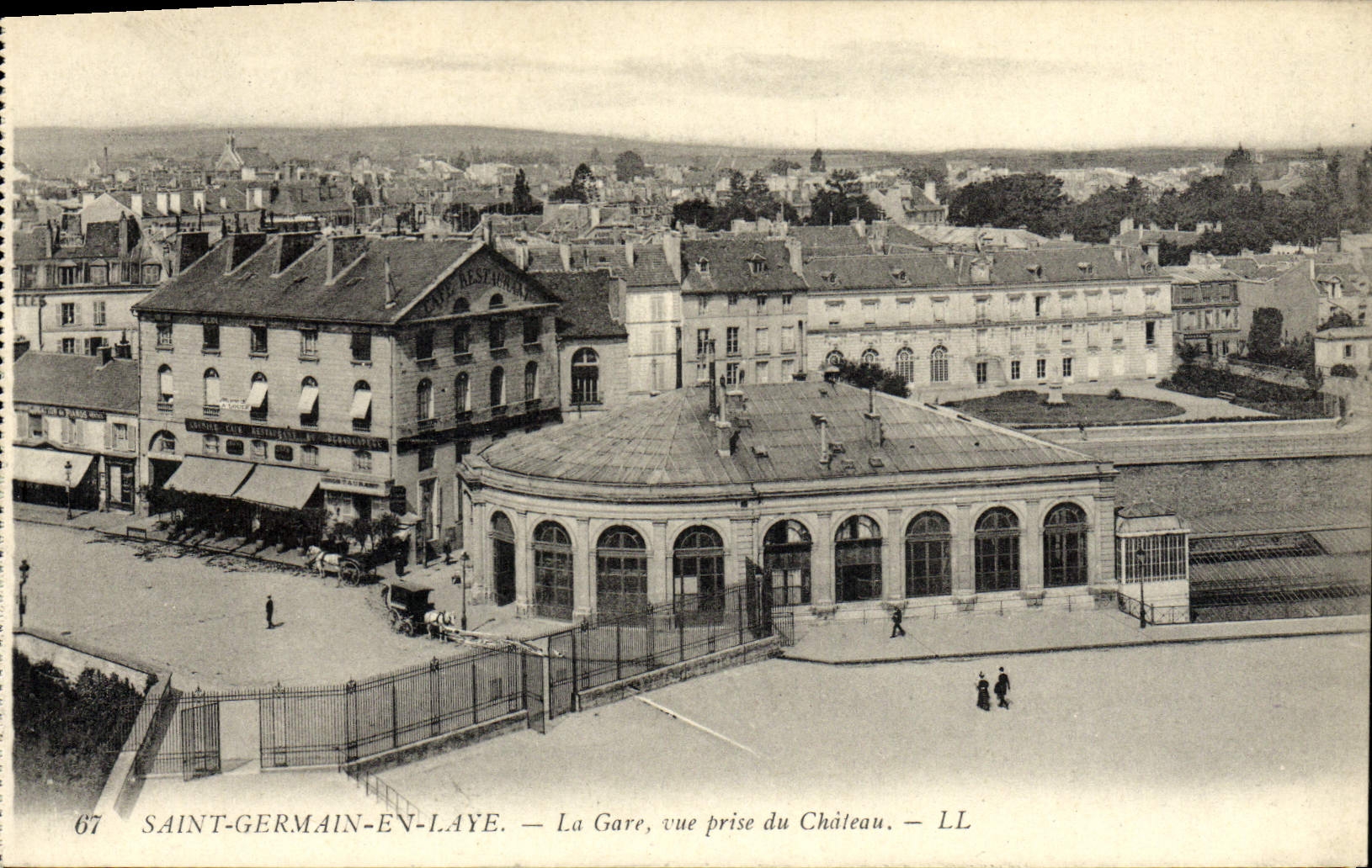 Saint-Germain-en-Laye — La Gare, vue prise du Château — LL