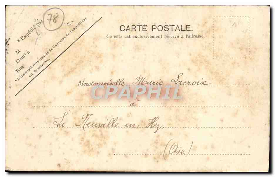 CPA Versailles La France Triomphante  — Verso