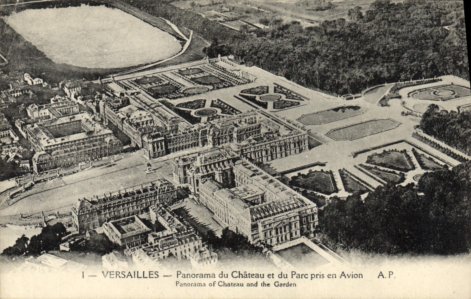 CPA Versailles Panorama du Chateau et du Parc Pris en Avion