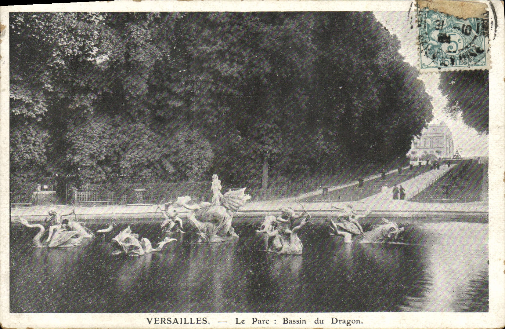 Versailles — Le Parc : Bassin du Dragon — Imp. P. Schreiner, 12e Paris