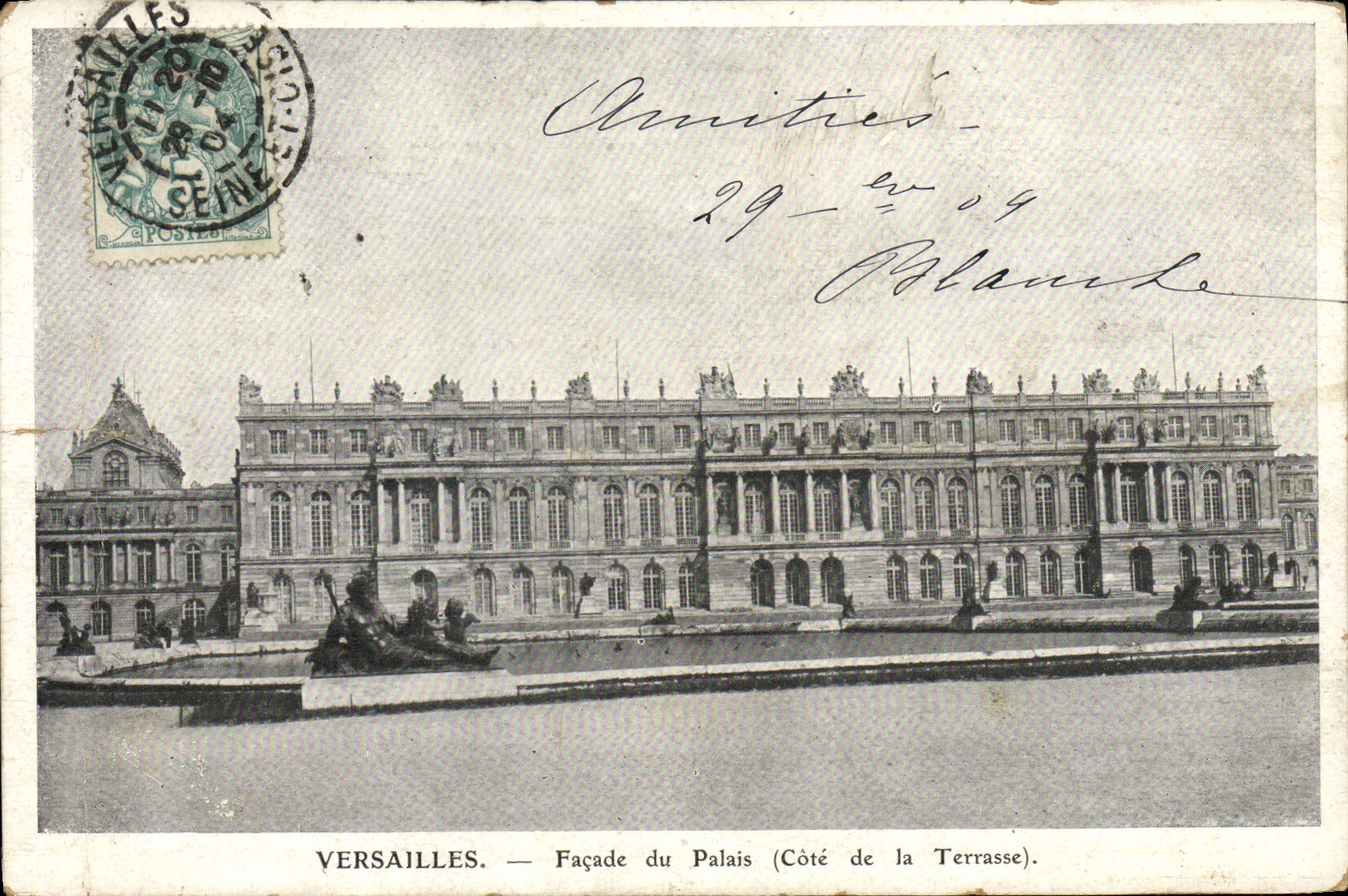 CPA Versailles Facade du Palais Cote de la terrasse