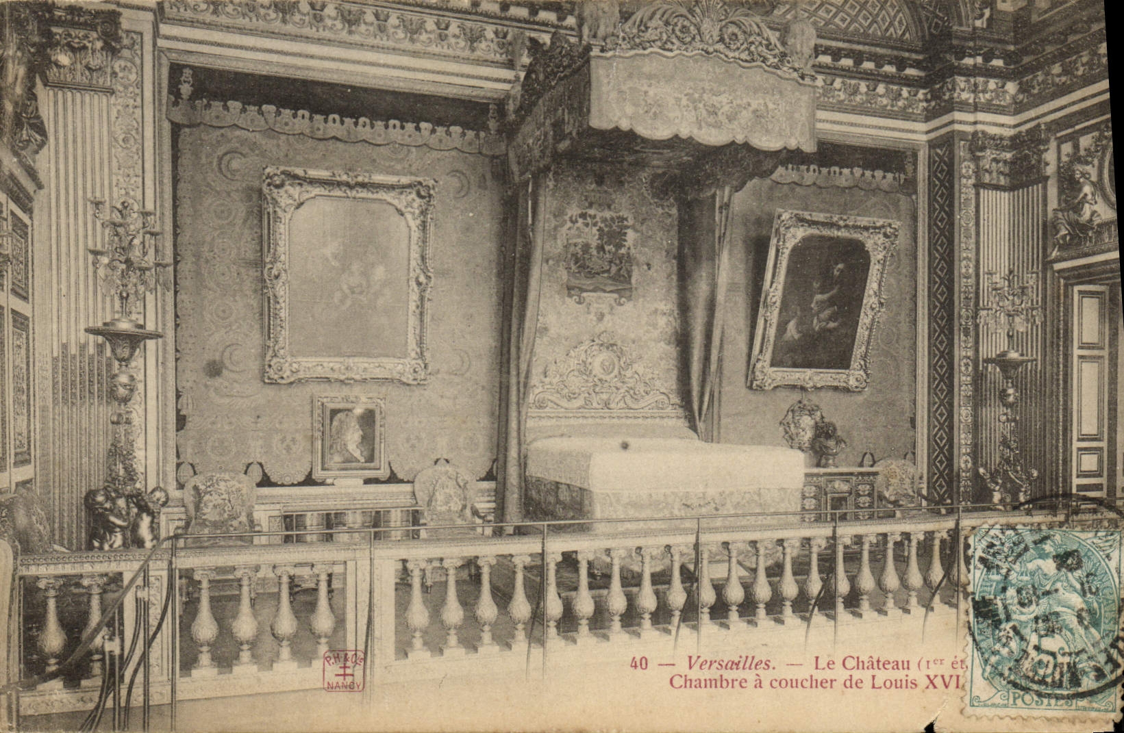 CPA Versailles Le Chateau Chambre a coucher de Louis XVI