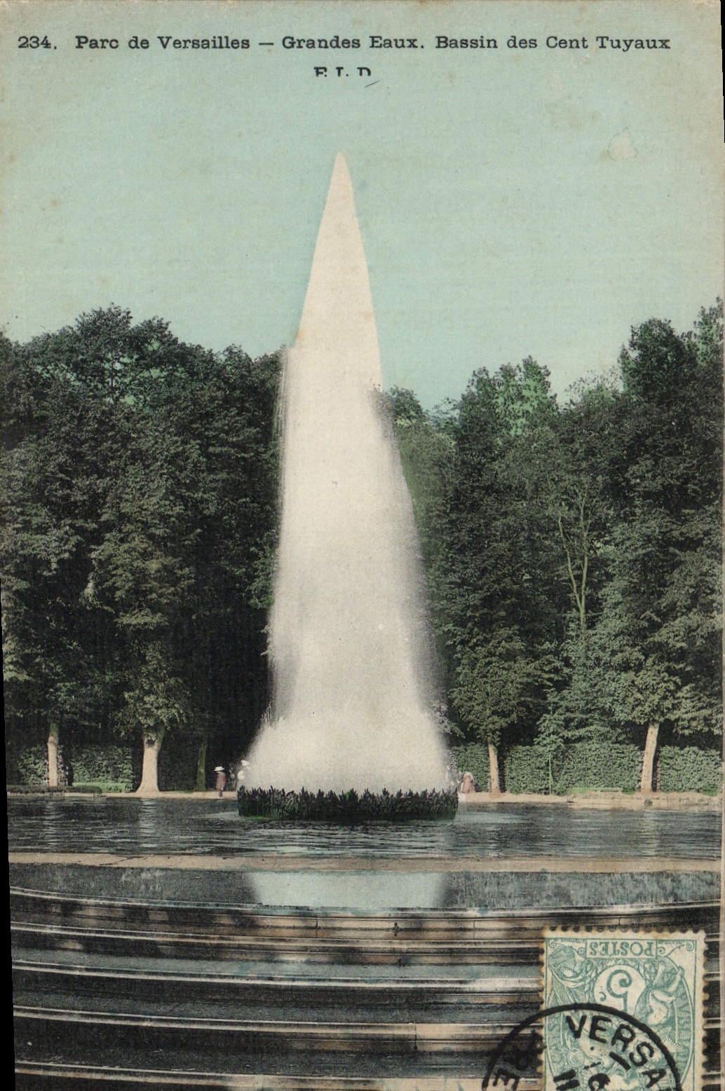 CPA Parc de Versailles Grandes Eaux Bassin des cent tuyaux