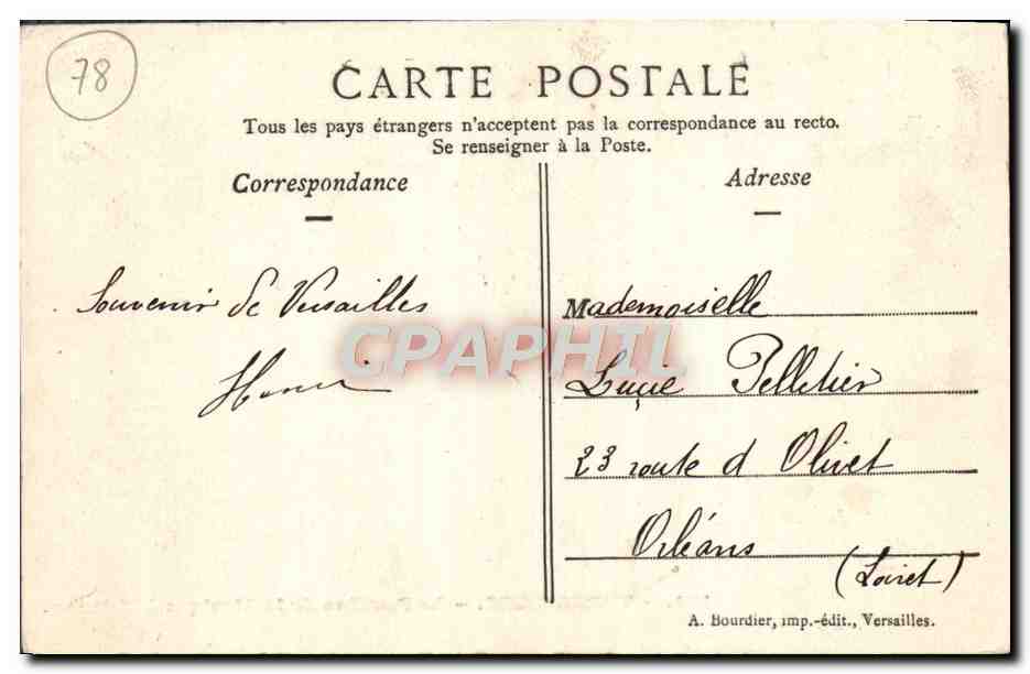 CPA Versailles Le Pavillon de la Musique a Trianon — Verso
