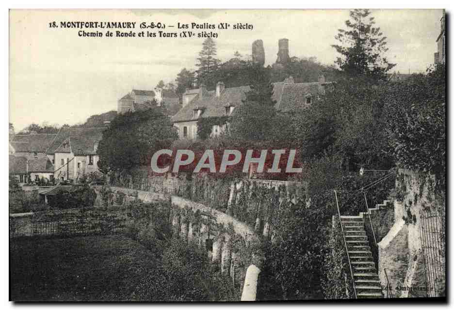 Montfort-l'Amaury — Les Poulies (XIe siècle) et Chemin de Ronde et les Tours (XVe siècle) — Éd. Cambroussac