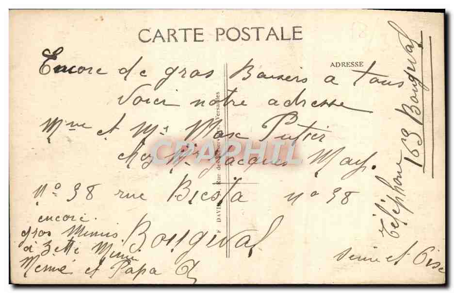 CPA Bougival Quai Georges Clemenceau  — Back