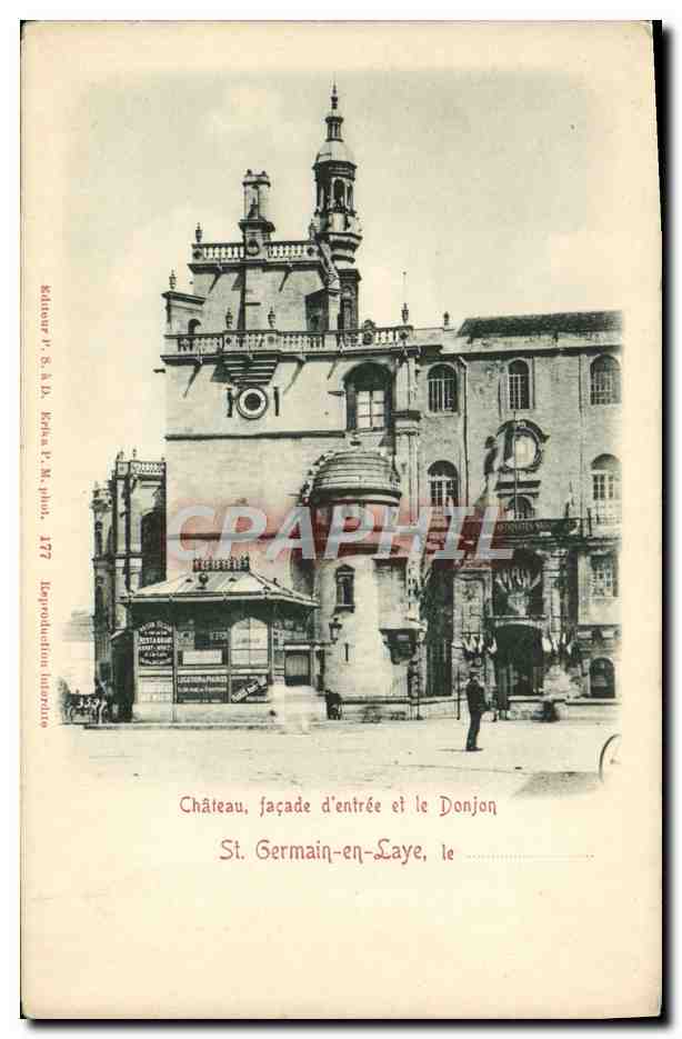 CPA Chateau facade d'entree et la Donjon St Germain en Laye 