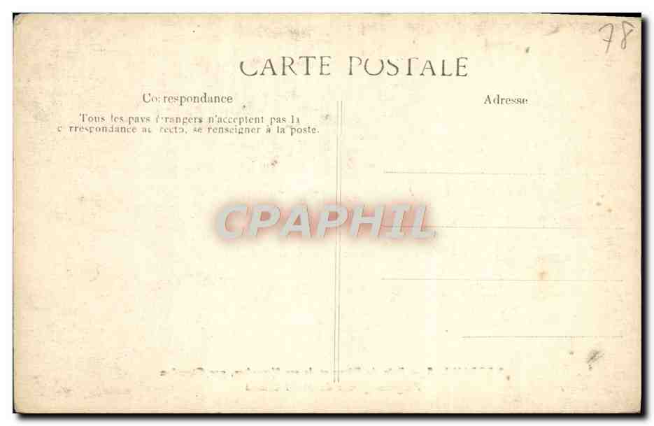 CPA Versailles Bain de Diane et de ses Nymphes par Girardon Fragment gauche du motif central — Verso