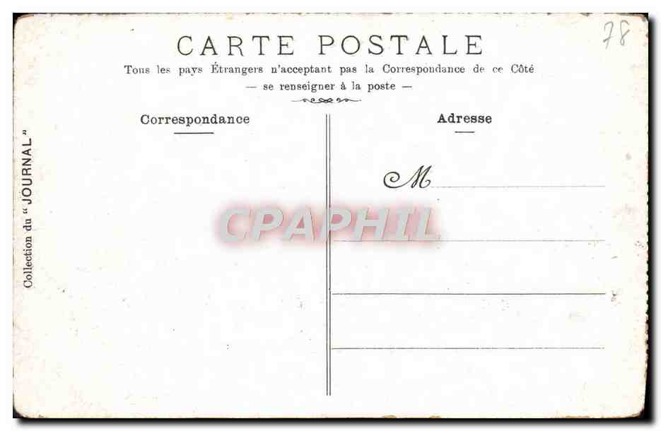 CPA Versailles Le palais — Verso