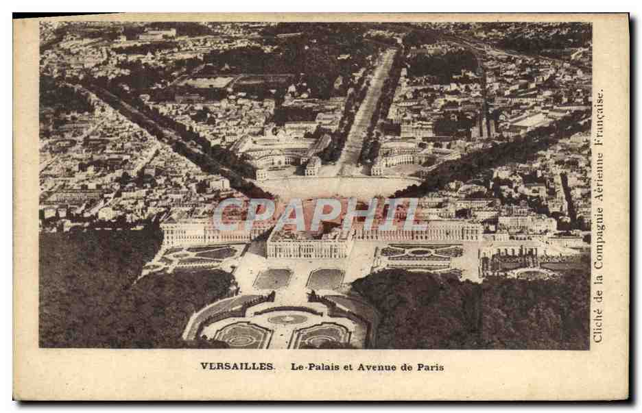 CPA Versailles Le Palais et Avenue de Paris 