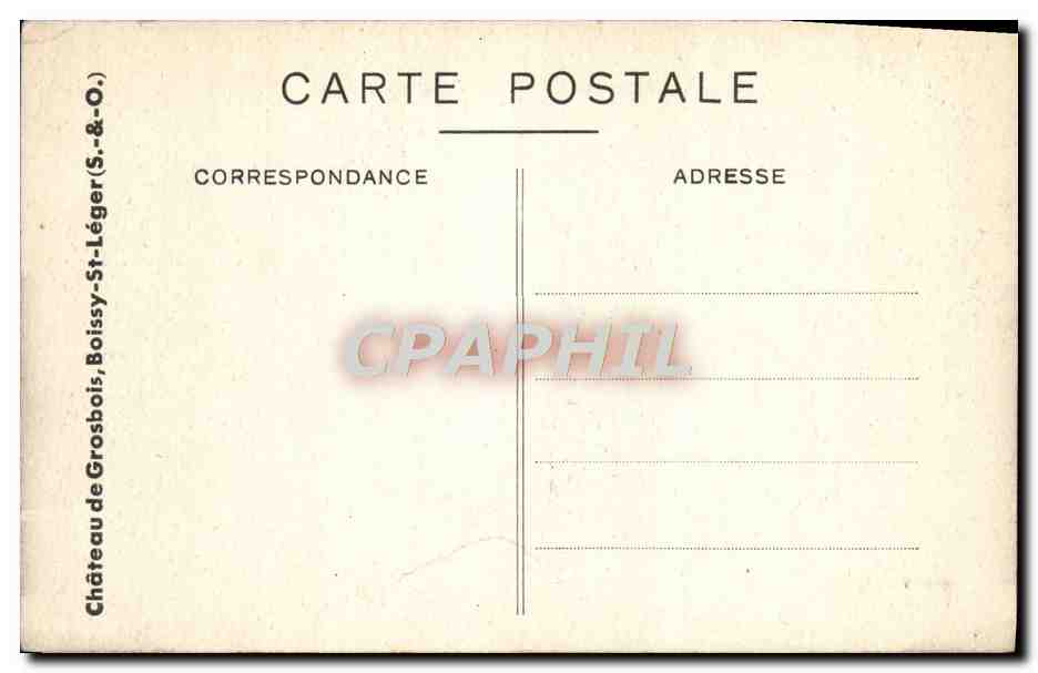 CPA Chateau de Grosbois Boissy St Leger  — Rückseite