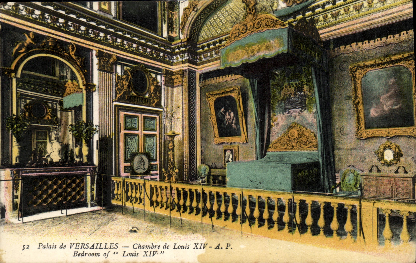 CPA Palais de Versailles Chambire de Louis XIV 