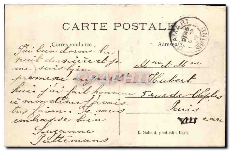 CPA Fontenay Aux Roses La Fosse Bazin — Back