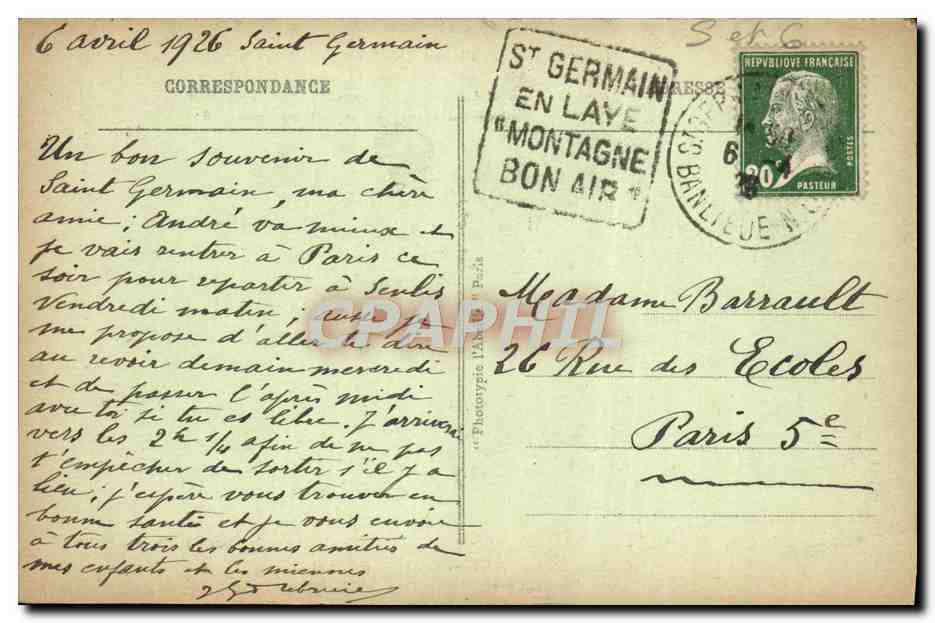 CPA Saint Germain En Laye Le chateau Facade septentrionale — Verso