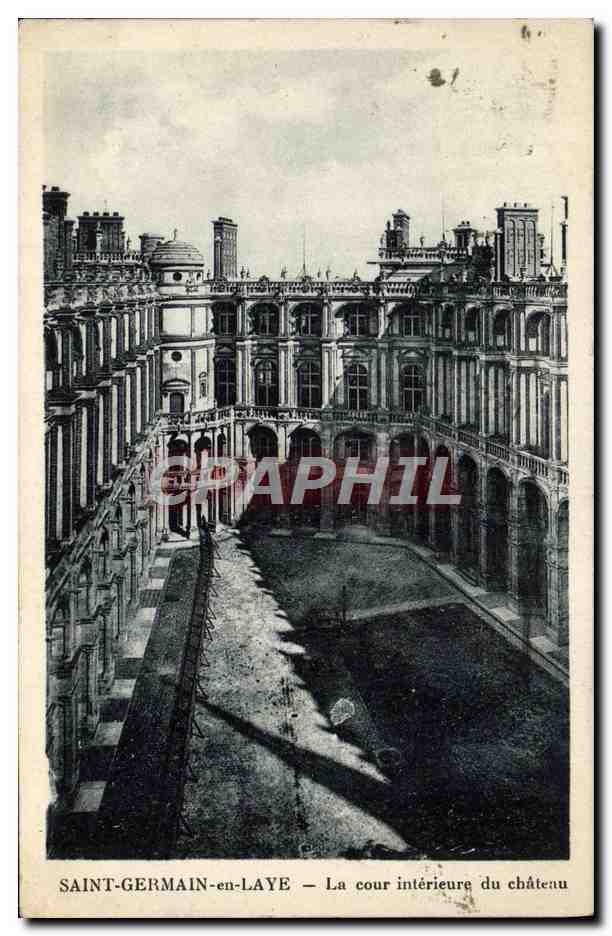 Saint-Germain-en-Laye — Der Innenhof des Schlosses — CPAPHIL