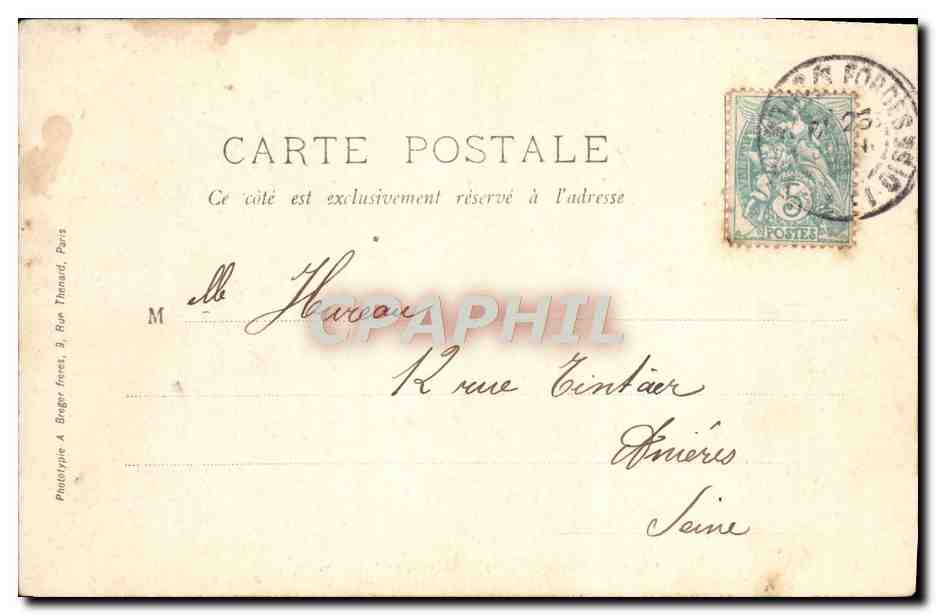 CPA Briis sous Fougeres Chateau de Frileuse — Rückseite