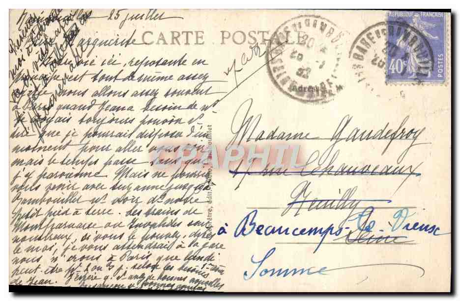 CPA Rambouillet Le Chateau La Tour Francois 1er — Rückseite