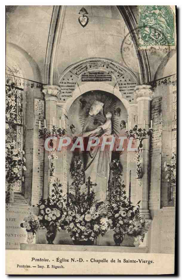 CPA Pontoise Eglise ND Chapelle de la sainte vierge