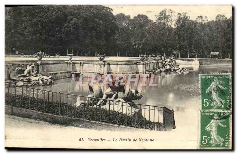 CPA Versailles Le Bassin De Neptune