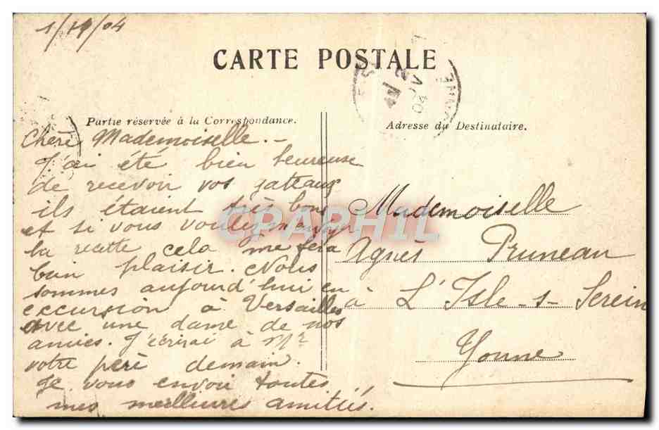 CPA Versailles Petit Trianon Le Presbytere — Verso
