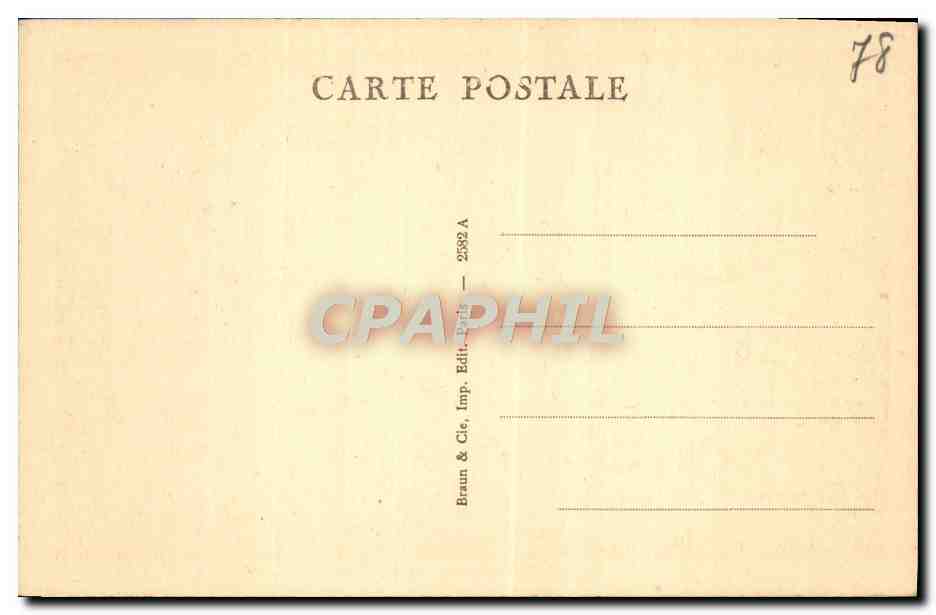 Château de Versailles — Façade du Palais — Front View — Braun & Cie, Imp. Edit. Paris — 2592 A — Rückseite