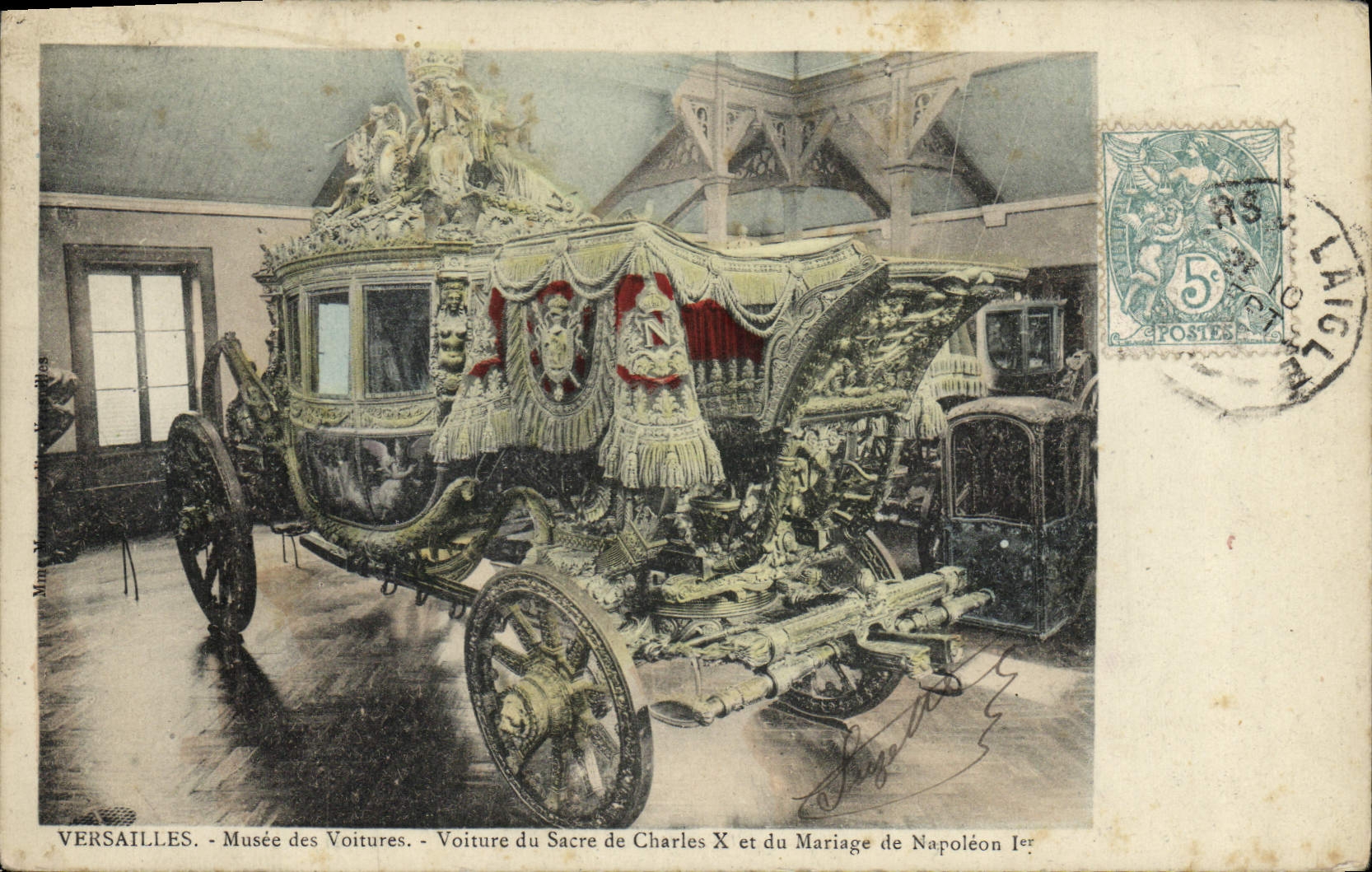 CPA Versailles Musee Des Voitures Voiture Du Sacre De Charles X et du mariage de Napoleon 1er