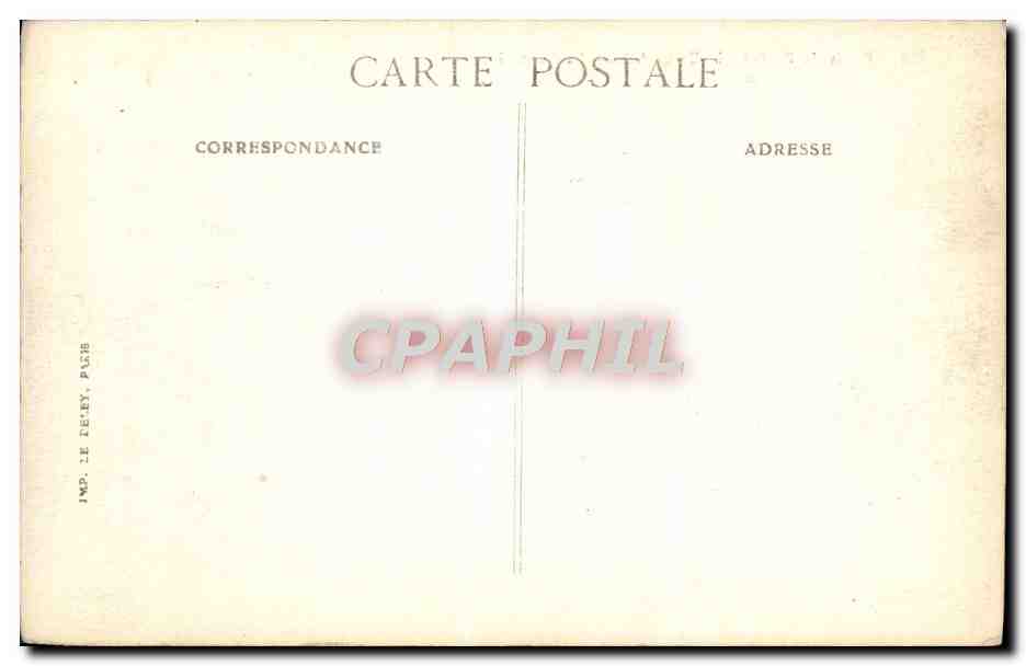 Palais de FONTAINEBLEAU — Le Baptisterre — Éditeur Le Déley, Paris — Verso