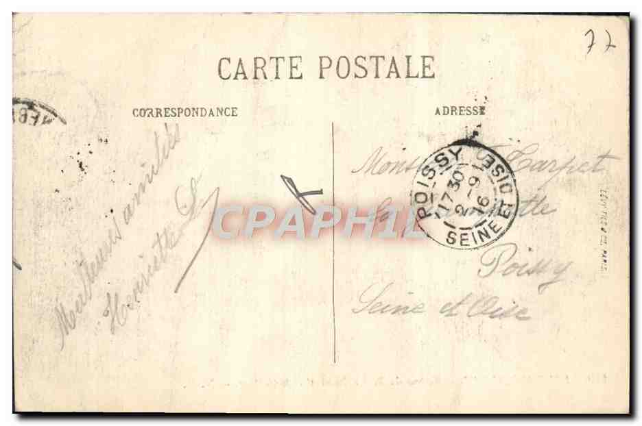 Fontainebleau — Boot des Kaisers und das Schloss — N.G. — Rückseite