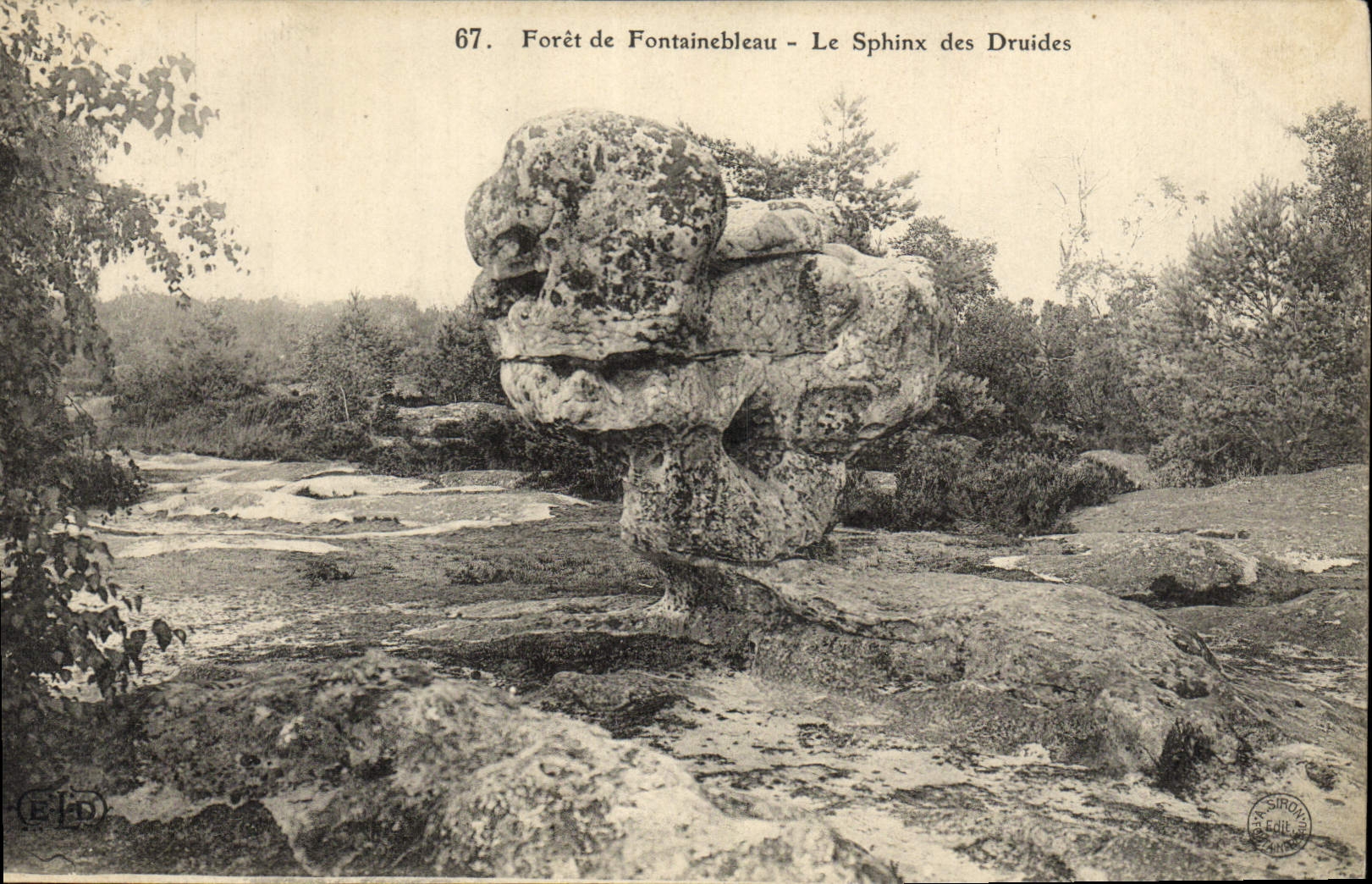 Wald von Fontainebleau - Der Druiden-Sphinx — Nr. 67, Verlag L. Siron (Paris)