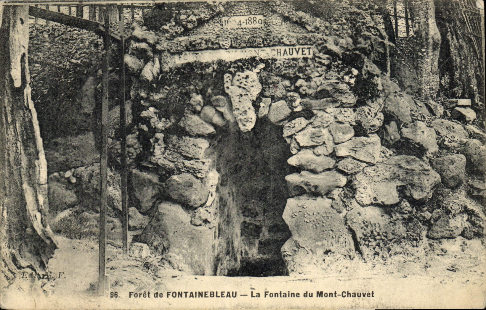 Wald von Fontainebleau — Quelle du Mont-Chauvet — Verlag A. F. n° 96