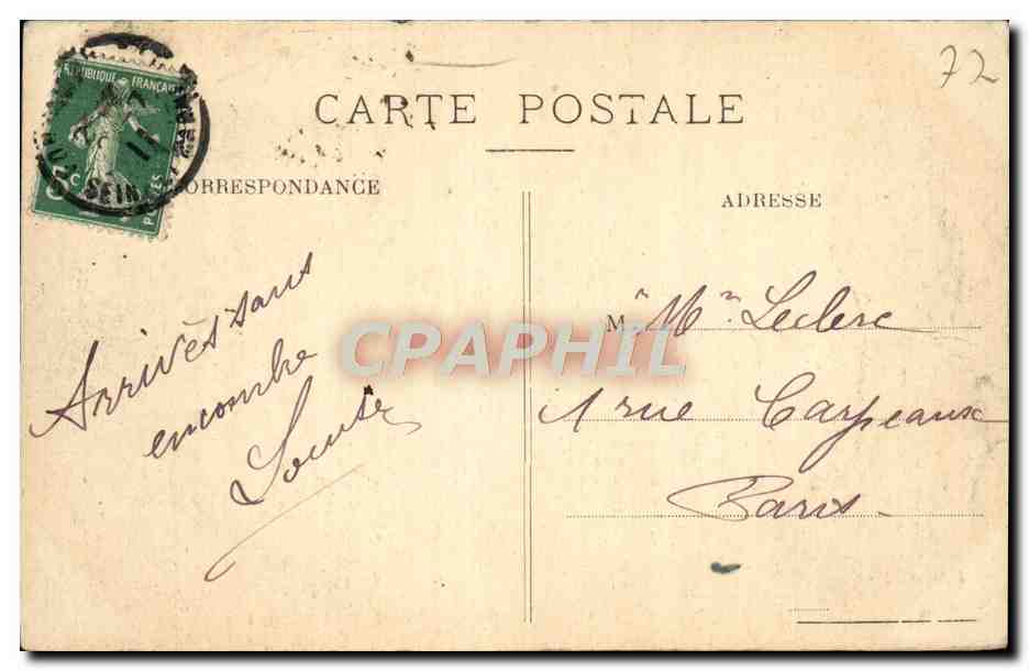 Wald von Fontainebleau — Quelle du Mont-Chauvet — Verlag A. F. n° 96 — Rückseite