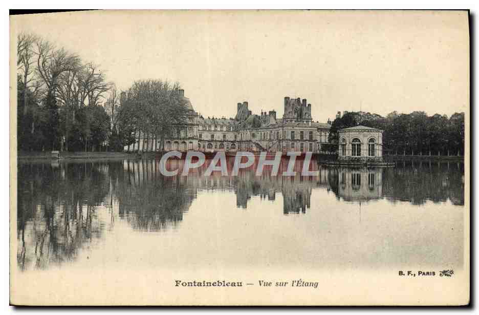 Fontainebleau — Ansicht des Sees — B. F., Paris - Vorderseite