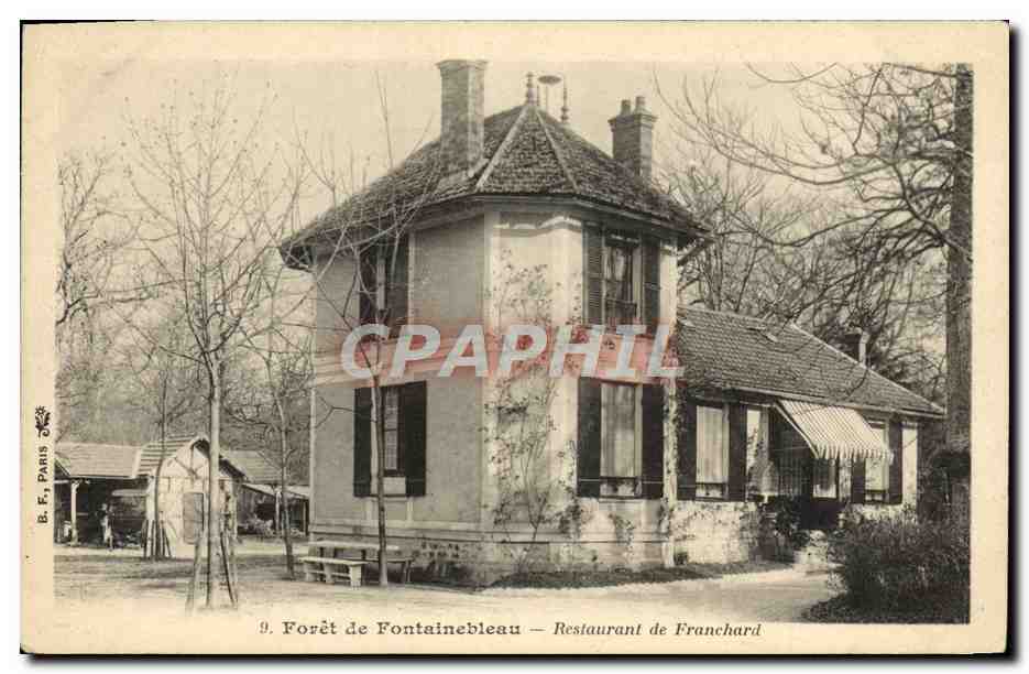 Woud van Fontainebleau — Restaurant de Franchard — B. F., Parijs