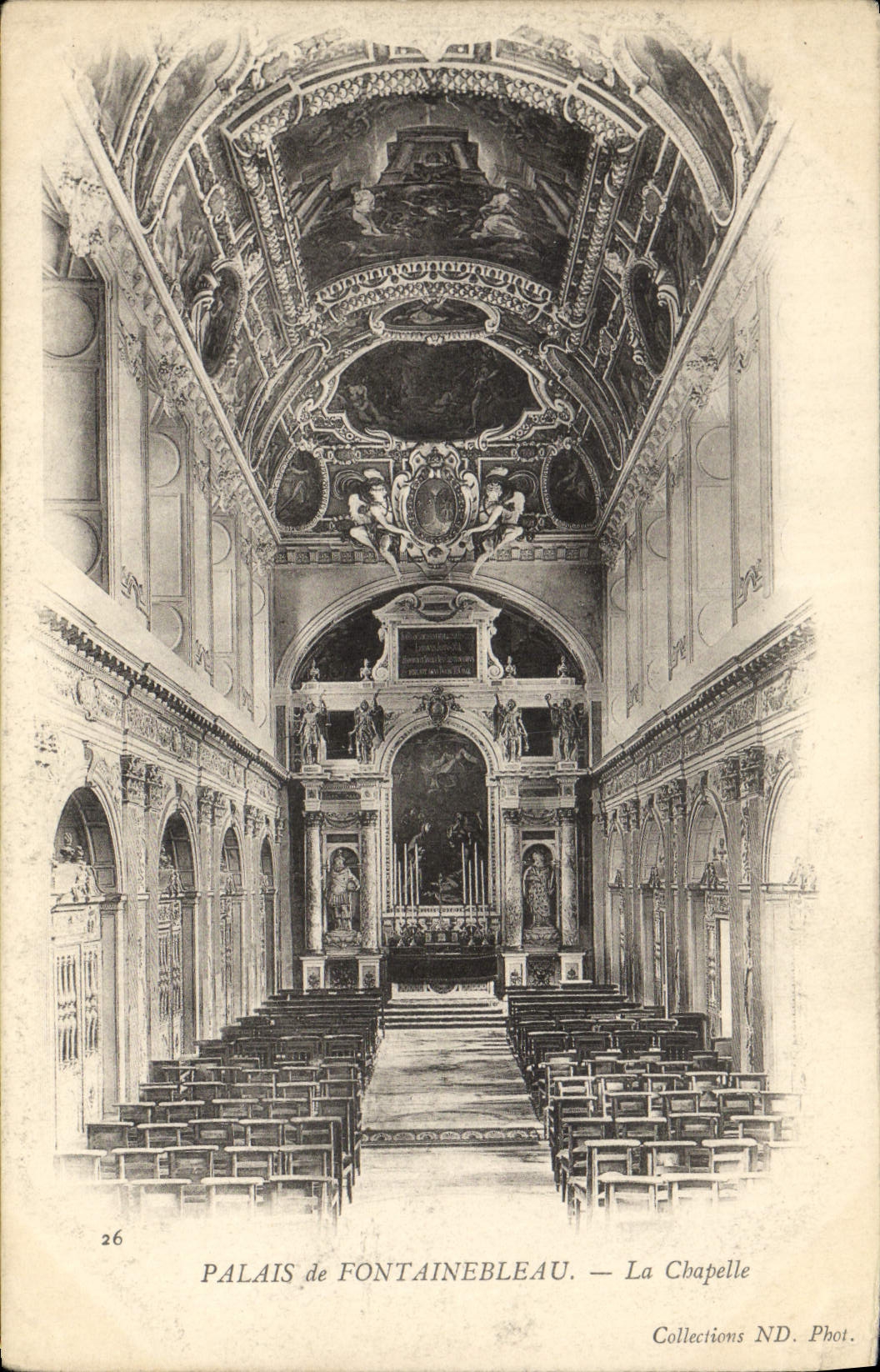 Antike Ansichtskarte Palais De Fontainebleau La Chapelle