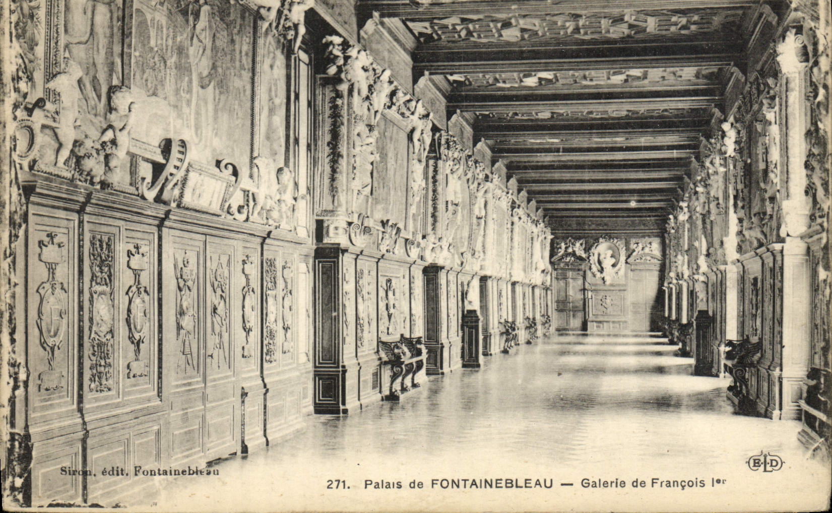 Palast von FONTAINEBLEAU — Galerie von François I — Sizon, Verlag Fontainebleau, n° 271