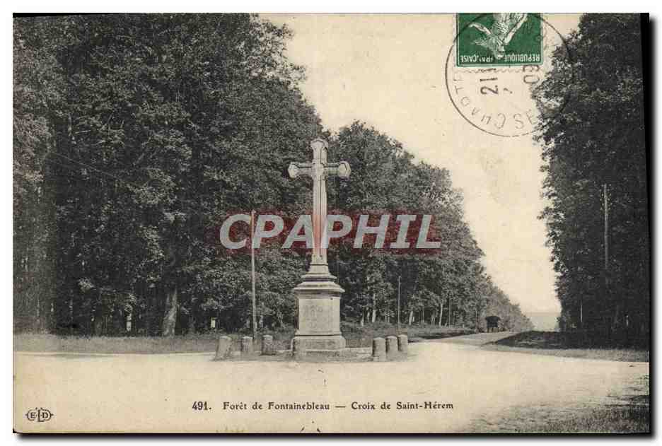 Forêt de Fontainebleau — Croix de Saint-Hérem — Éditeur EDP, n° 491