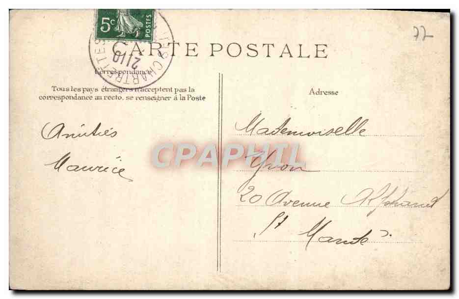 Forêt de Fontainebleau — Croix de Saint-Hérem — Éditeur EDP, n° 491 — Verso